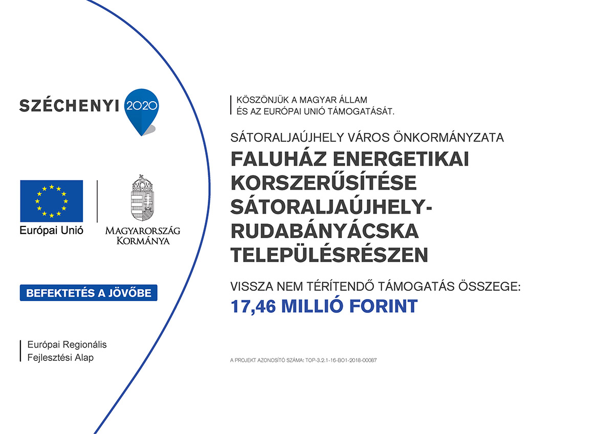 Faluház energetikai korszerűsítése Rudabányácskán